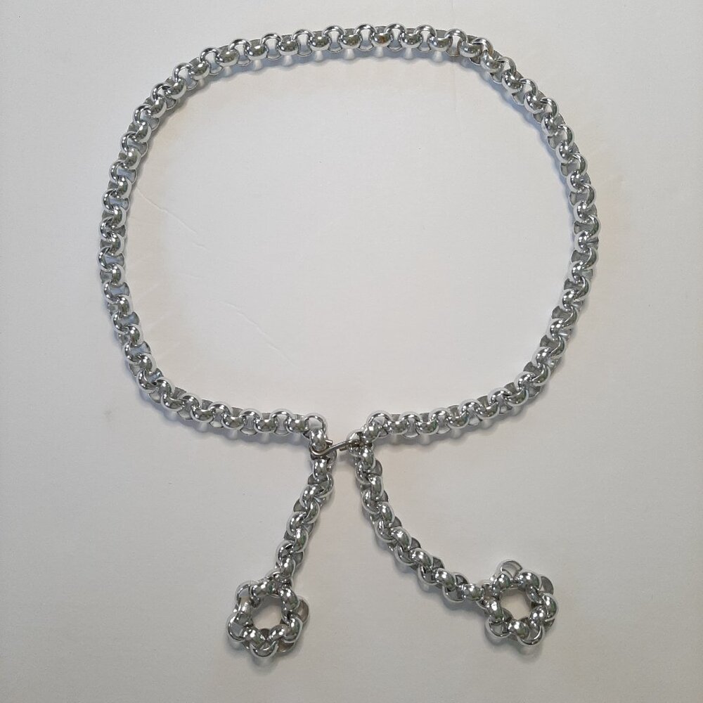 Vintage Metal Circle Link Belt - Picture 2 of 5